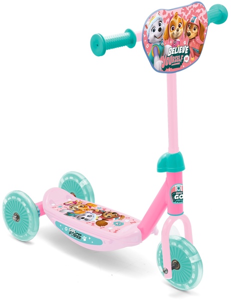 Vaikiškas paspirtukas Paw Patrol, mėtinė (mint) sp./rožinė sp.