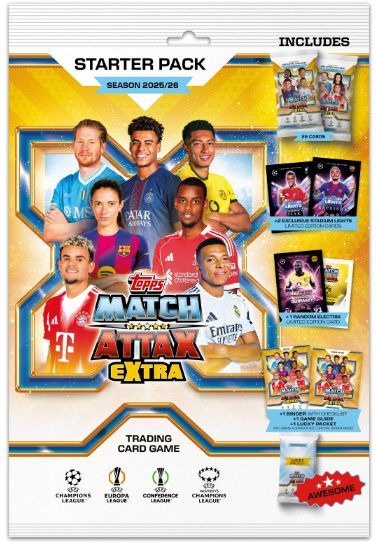 Kolekcinės kortelės Topps Match Attax Extra Mega 2026