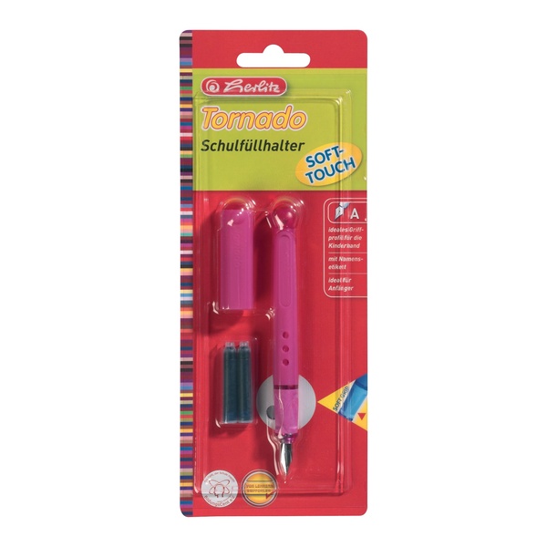 Plunksnakotis Herlitz 8621351, kairiarankiams/dešiniarankiams, įvairių spalvų