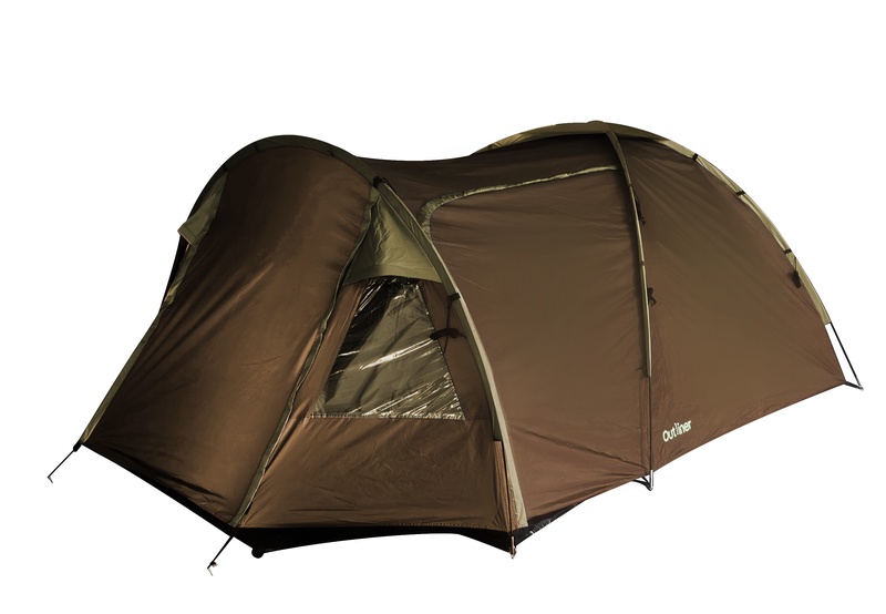 Keturvietė palapinė Outliner RD-T23-4, ruda sp./žalia sp., 380 cm x 260 cm x 160 cm