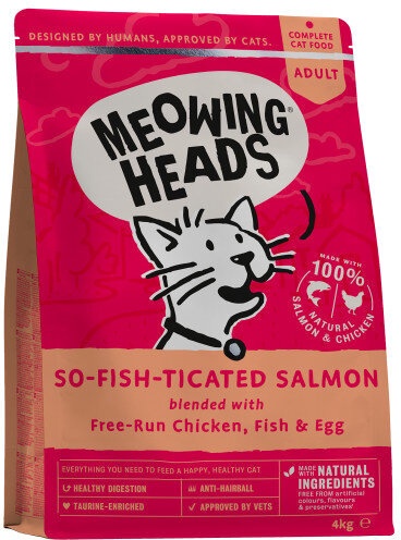 Sausas kačių maistas Meowing Heads So-Fish-Ticated Salmon, lašiša, 4 kg