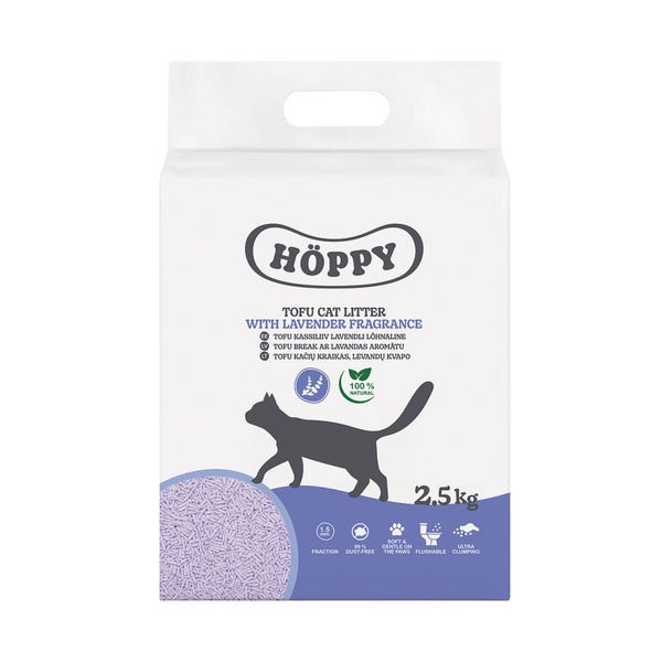 Kačių kraikas Höppy Tofu, organinis (sušokantis), 2.5 kg, 5.8 l