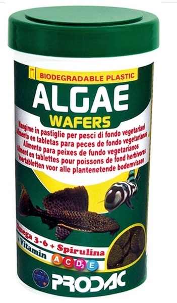 Maistas žuvims Prodac Algae Wafers AW1200, 0.550 kg