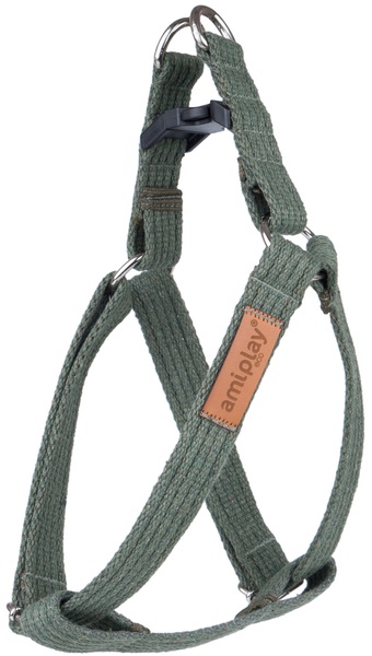 Petnešos šunims Amiplay Cotton, žalia sp., 300 - 550 mm x 20 mm, M