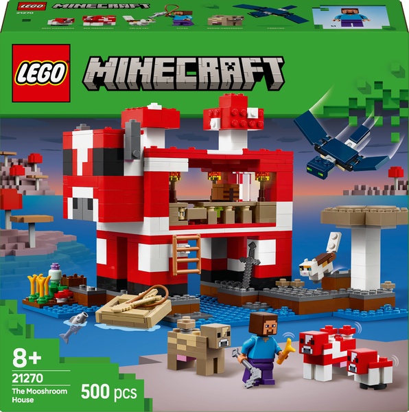 Konstruktorius LEGO® Minecraft Grybakarvių namas 21270, 500 vnt.