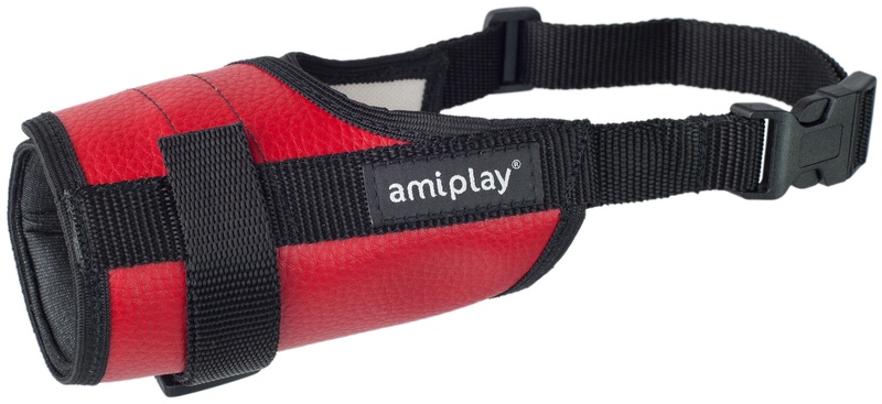 Antsnukis šunims Amiplay, S, raudona sp.