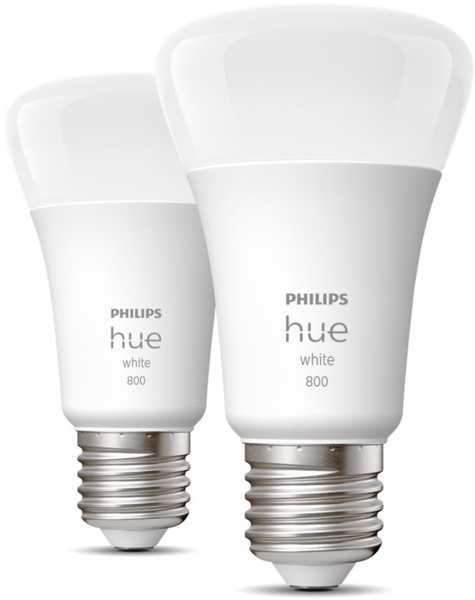 Išmanioji lemputė Philips Hue Hue LED, A60, 2700 °K, E27, 9 W, 806 lm, 2 vnt.