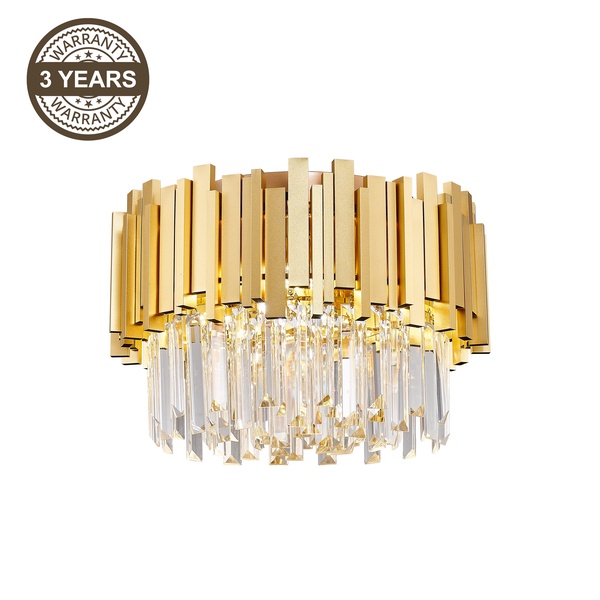 Šviestuvas lubų Domoletti Sanna 4XE14, E14, 4 x 40 W, aukso sp./balta sp.