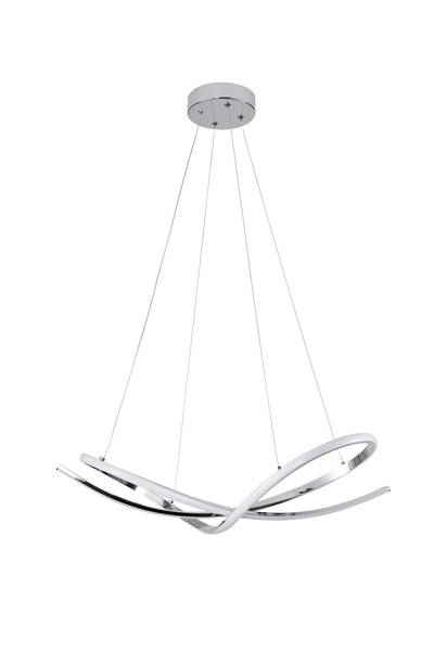 Šviestuvas kabinamas Domoletti Circus 19602P-CHR, LED, 4000 °K, 1 x 40 W, balta sp./chromo sp.