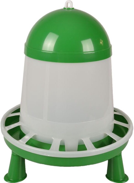 Tiektuvas vištoms Flamingo Twist, paukščiams, 0.5 kg, 6 l, balta sp./žalia sp.