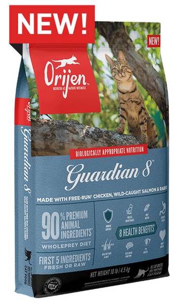 Sausas kačių maistas Orijen Guardian 8, 4.5 kg