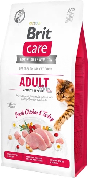 Sausas kačių maistas Brit Care Activity Support Adult, vištiena/kalakutiena, 7 kg
