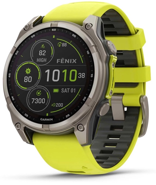 Išmanusis laikrodis Garmin Fenix 8–47 mm Solar Sapphire 010-02906-21, sidabro sp.