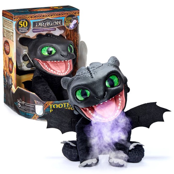 Žaislinė figūrėlė Interactive Toothless HTTYD100101, juoda sp.