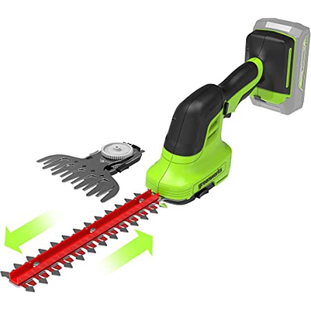 Akumuliatorinės gyvatvorių žirklės Greenworks Grass Shrub Shears G24SHT, be akumuliatoriaus, 24 V