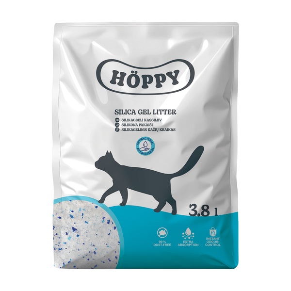 Kačių kraikas Höppy DA572, silikagelinis, 3.8 l
