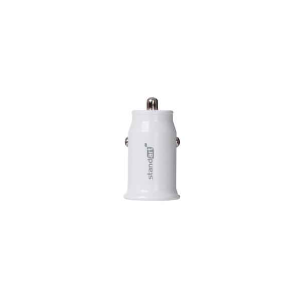 Automobilinis įkroviklis Standart GT-ZJ21, USB/USB Type-C, balta sp., 20 W