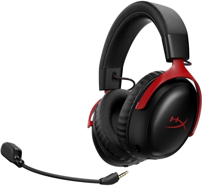 Belaidės žaidimų ausinės HyperX Cloud III S Wireless A59Z0AA, juoda sp./raudona sp.