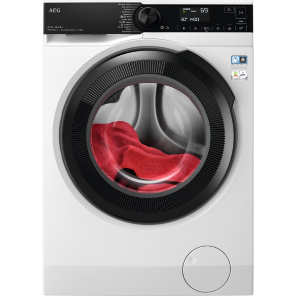 Skalbimo mašina AEG 7000 serija „ProSteam®“ „UniversalDose“ EcoLine LFR73844VE, 8 kg, balta sp.