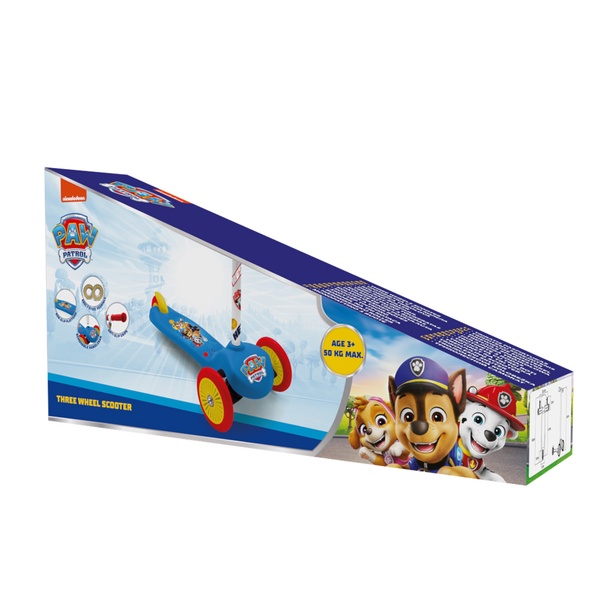 Vaikiškas paspirtukas Paw Patrol, mėlyna sp./raudona sp./geltona sp.
