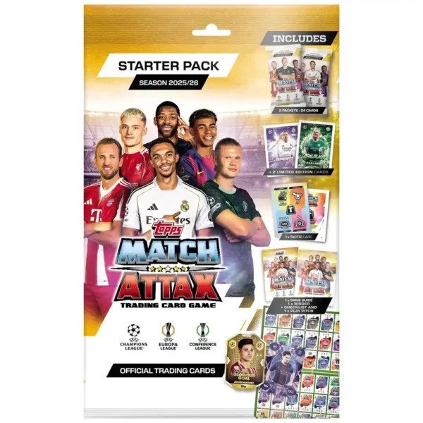 Kolekcinės kortelės Topps Match Attax 2025/26 Starter
