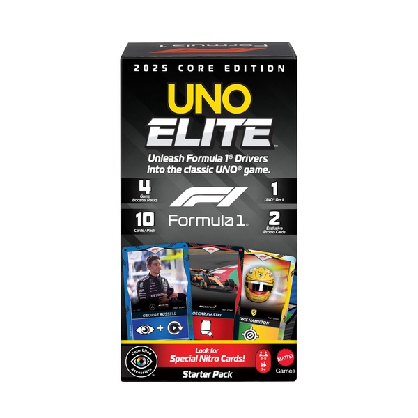 Uno kortų žaidimas Mattel Games Uno Elite Formula 1