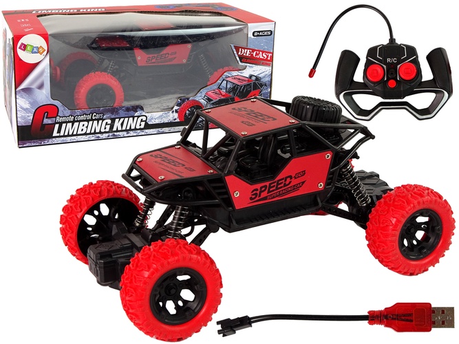 Rc automobilis Lean Toys 15153, 1:18, juoda sp./raudona sp.