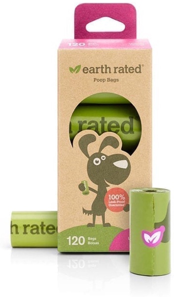 Maišeliai šunų ekskrementams Earth Rated Poop Bags Lavender 522742, 120 vnt. žalia sp.