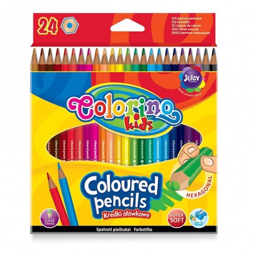Spalvoti pieštukai Colorino Coloured Pencils, 24 vnt.