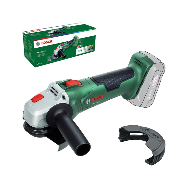 Akumuliatorinis kampinis šlifuoklis Bosch PWS 18V-70, 18 V