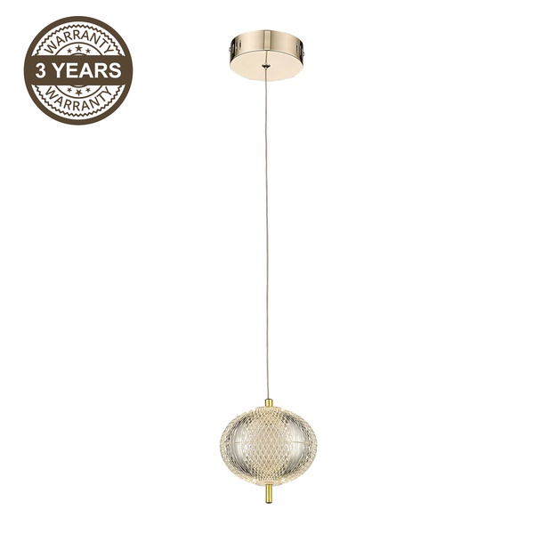 Šviestuvas kabinamas Domoletti Bright A2360-1A, LED, 3000 °K, 1 x 5 W, skaidri sp.