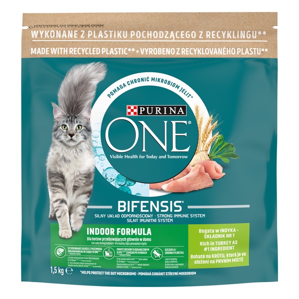 Sausas kačių maistas Purina One Bifensis, kalakutiena, 1.5 kg