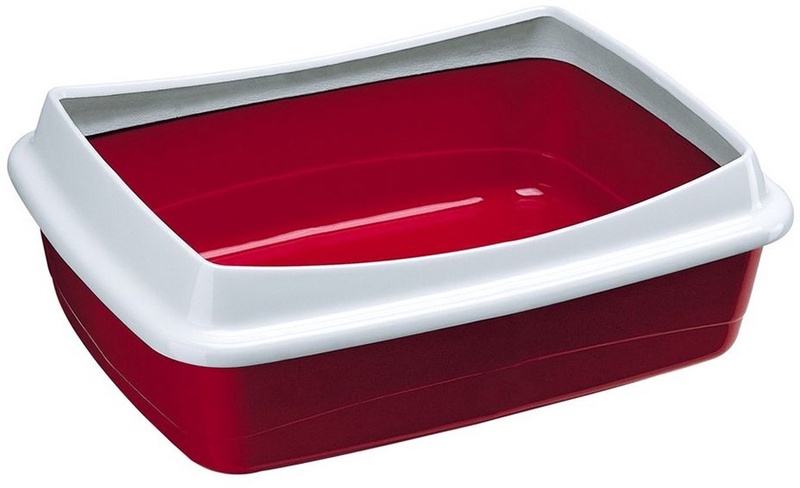 Kačių tualetas su rėmu Ferplast 72041099, juoda sp./mėlyna sp./pilka sp., atviras, 47 cm x 36 cm x 15.5 cm