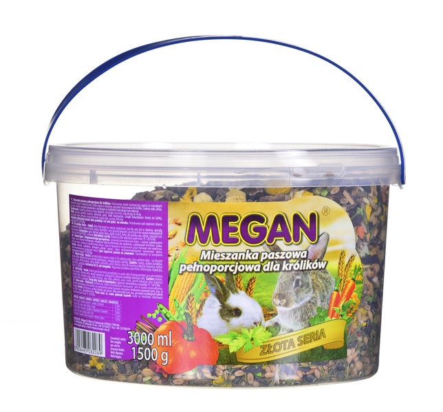 Maistas graužikams Megan Zelta Sērija, triušiams, 1.5 kg