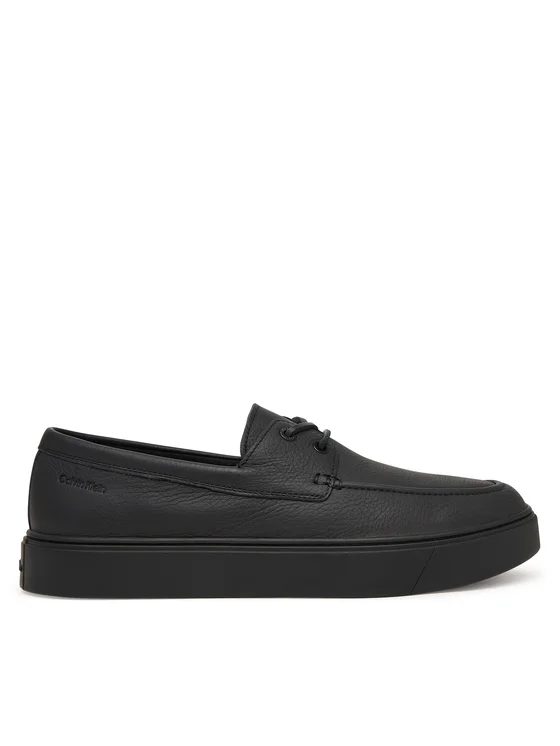 Calvin Klein Pusbačiai Calvin Klein Hybrid Clean Boat Shoe Lth HM0HM02233 Juoda
