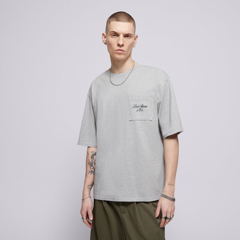 LEVI'S MARŠKINĖLIAI HALF SLEEVE GR PCKT T GREYS