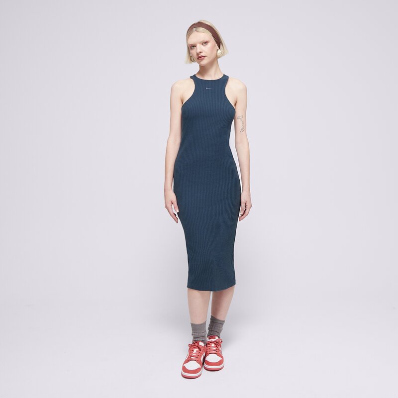 NIKE SUKNELĖ W NSW NK CHLL KNT RIB MIDI DRS