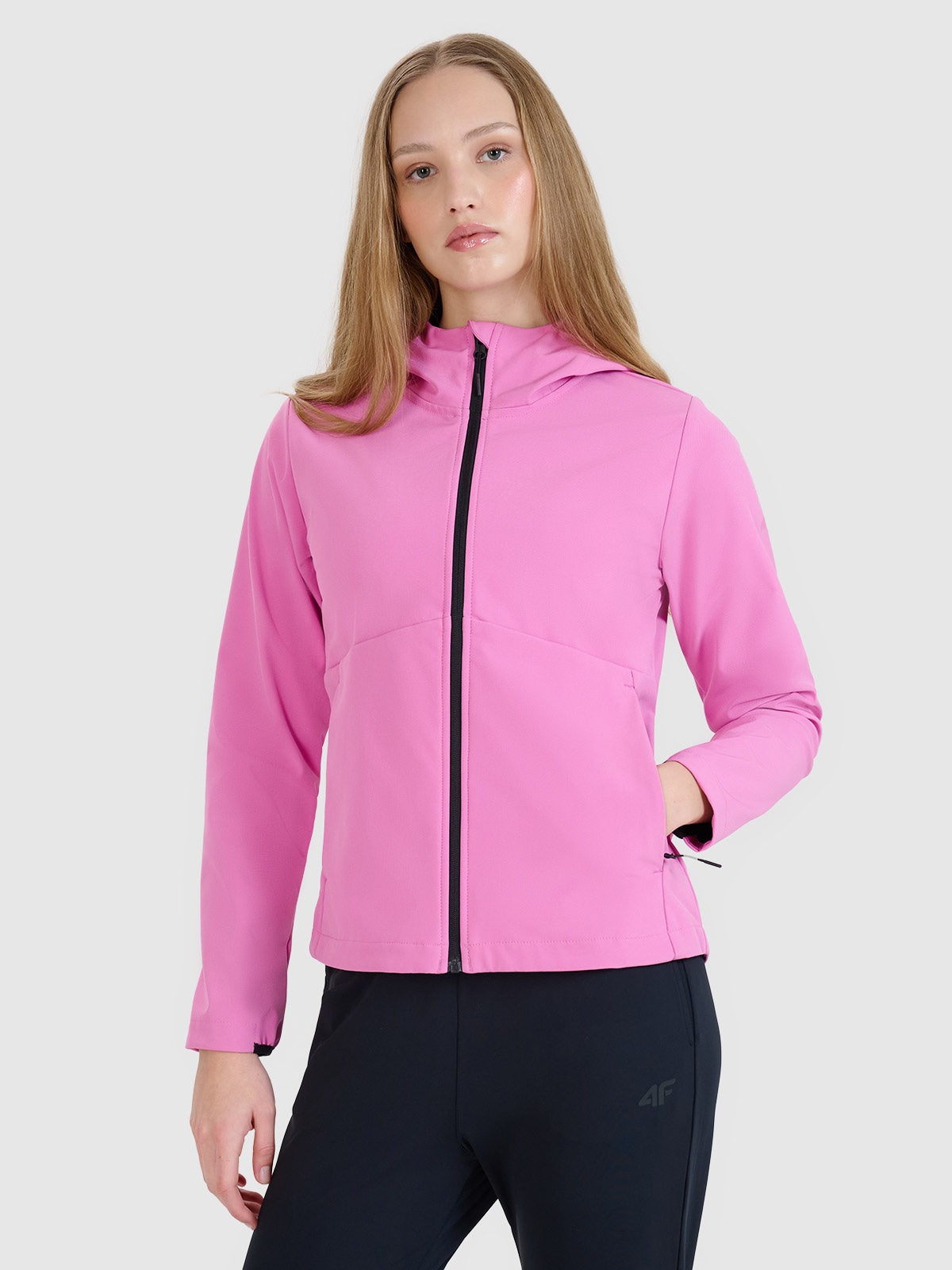 Moteriška softshell vėjui atspari striukė 5000 membrana - rožinė