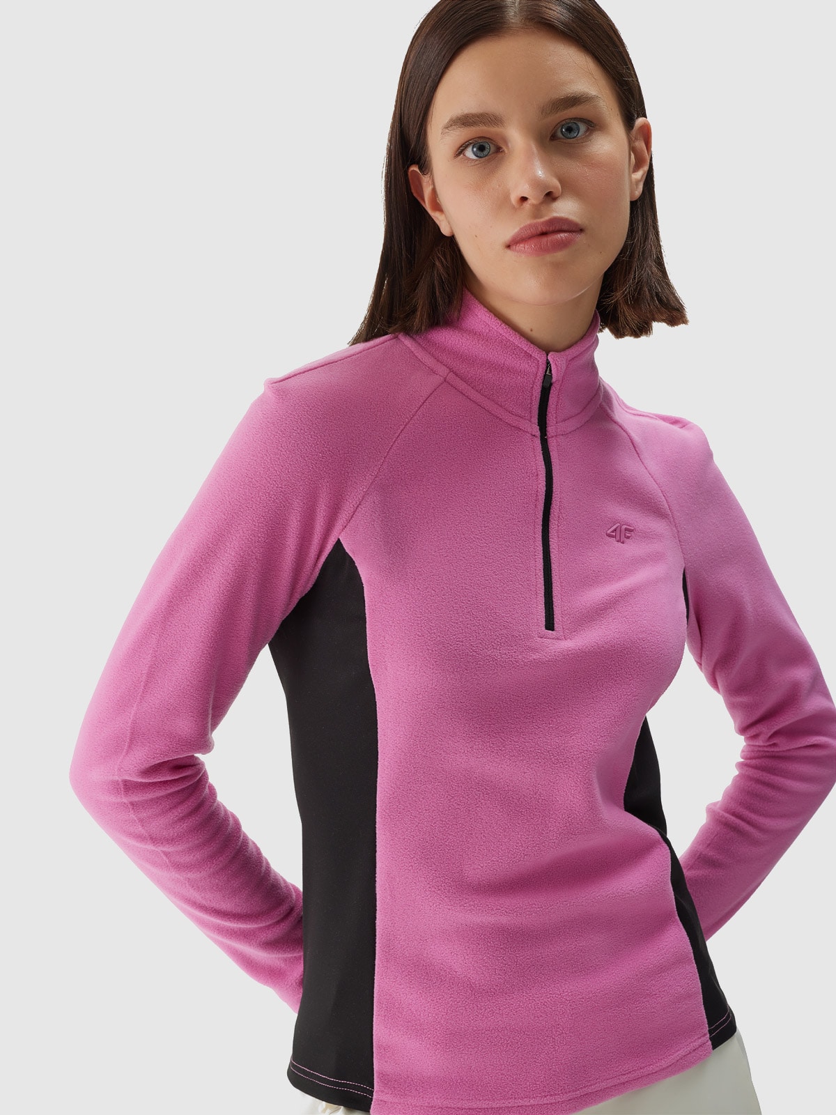 Moteriškas termoaktyvus fliso apatinis trikotažas (viršus) - rožinis