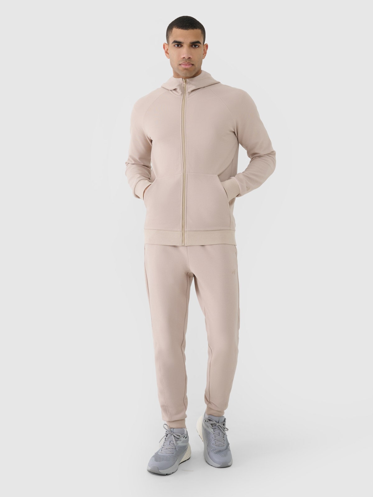 Vyriškos sportinės jogger kelnės - smėlio spalva