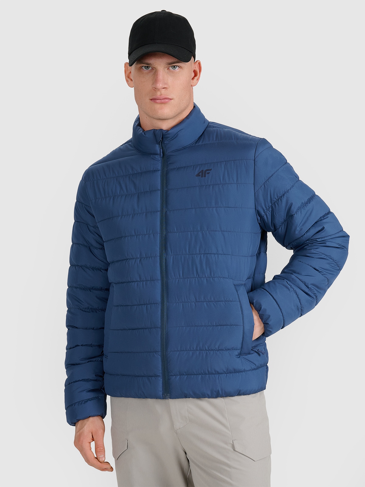 Vyriška striukė su sintetiniu kamšalu - tamsiai mėlyna