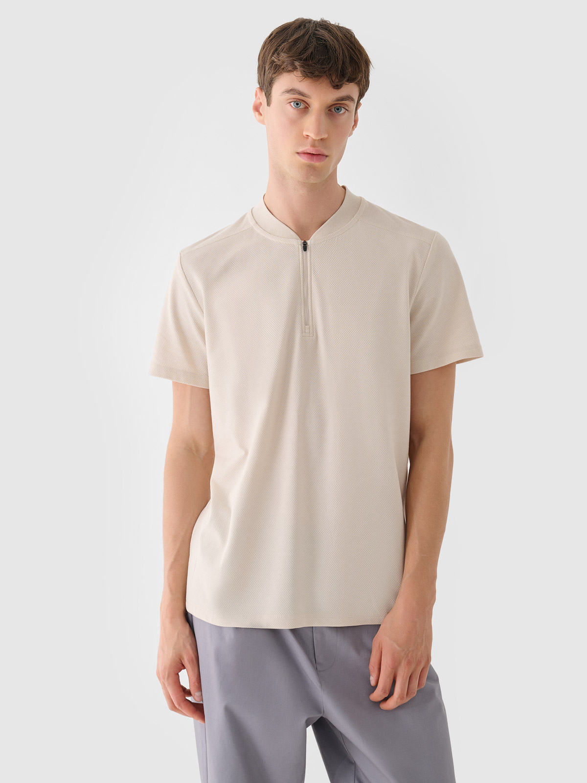 Vyriški polo marškinėliai - smėlio spalvos