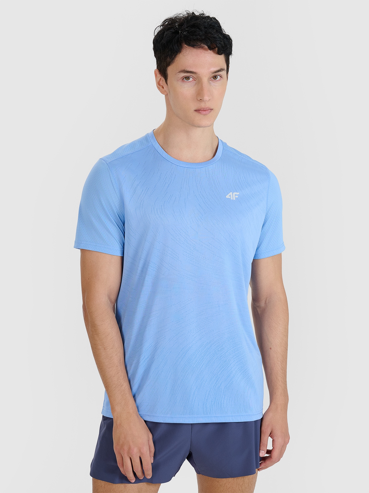 Vyriški regular greitai džiūstantys bėgimo marškinėliai - mėlyni