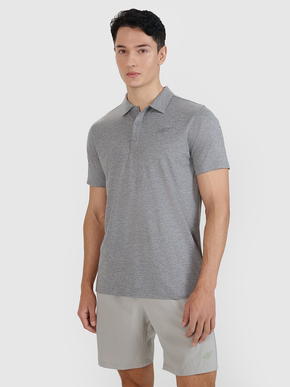 Vyriški polo regular greitai džiūstantys marškinėliai - pilki