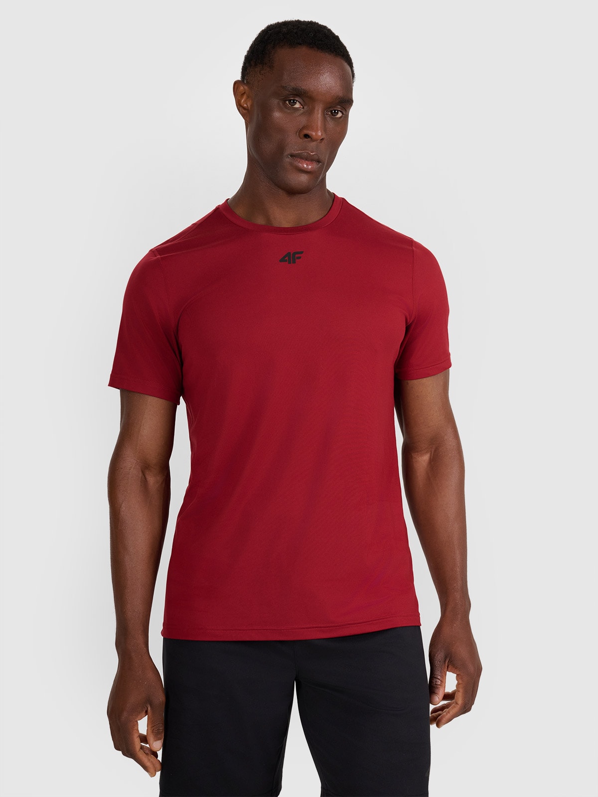 Vyriški greitai džiūstantys treniruočių marškinėliai - raudoni