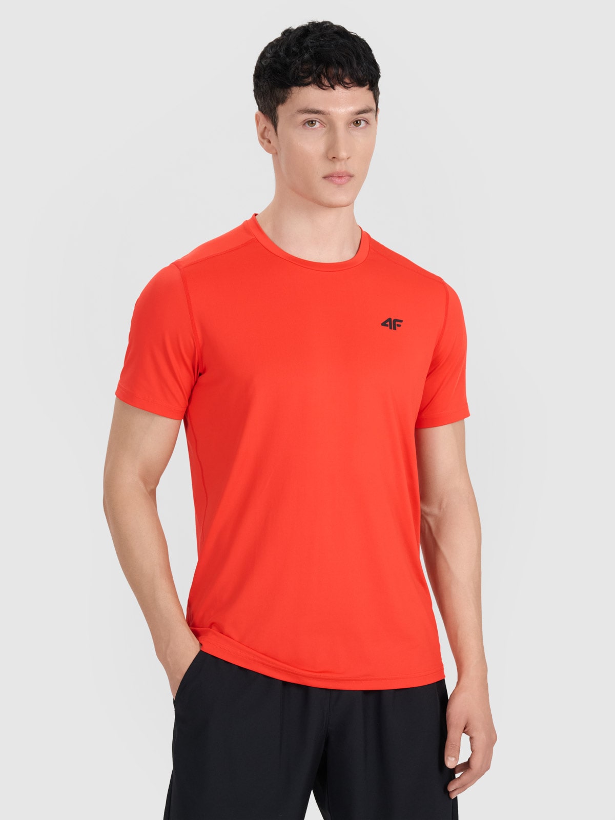 Vyriški greitai džiūstantys treniruočių marškinėliai - raudoni