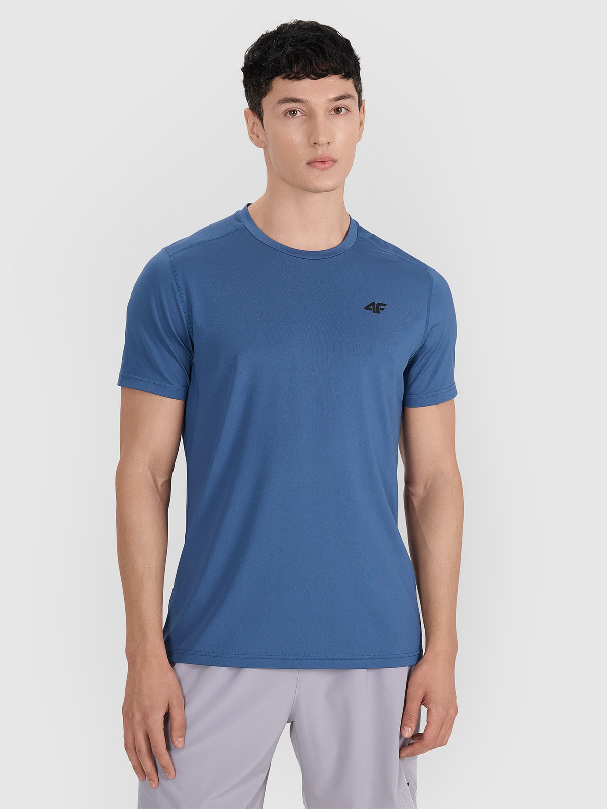 Vyriški greitai džiūstantys treniruočių marškinėliai - turkio spalvos