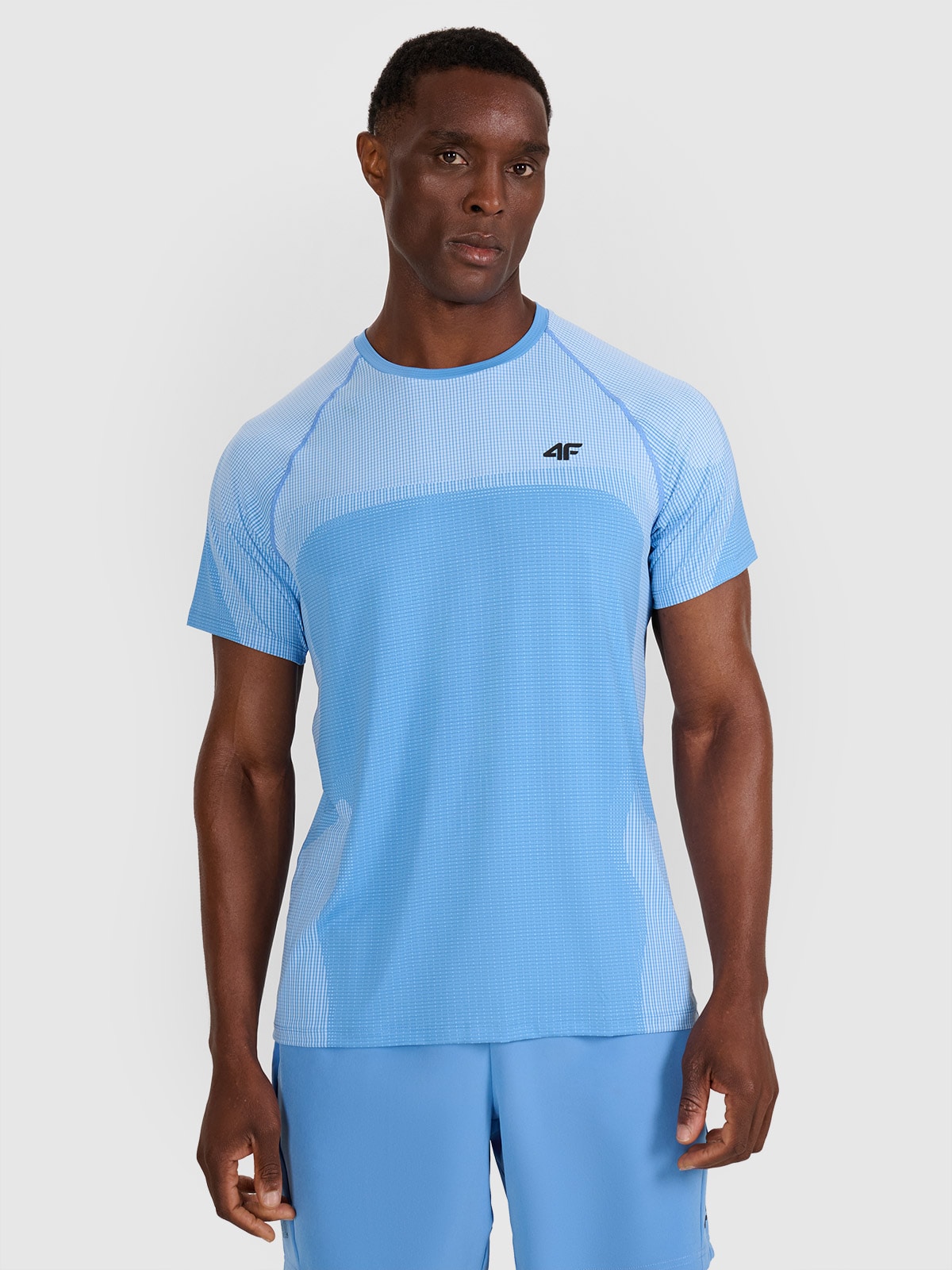 Vyriški greitai džiūstantys treniruočių marškinėliai - mėlyni