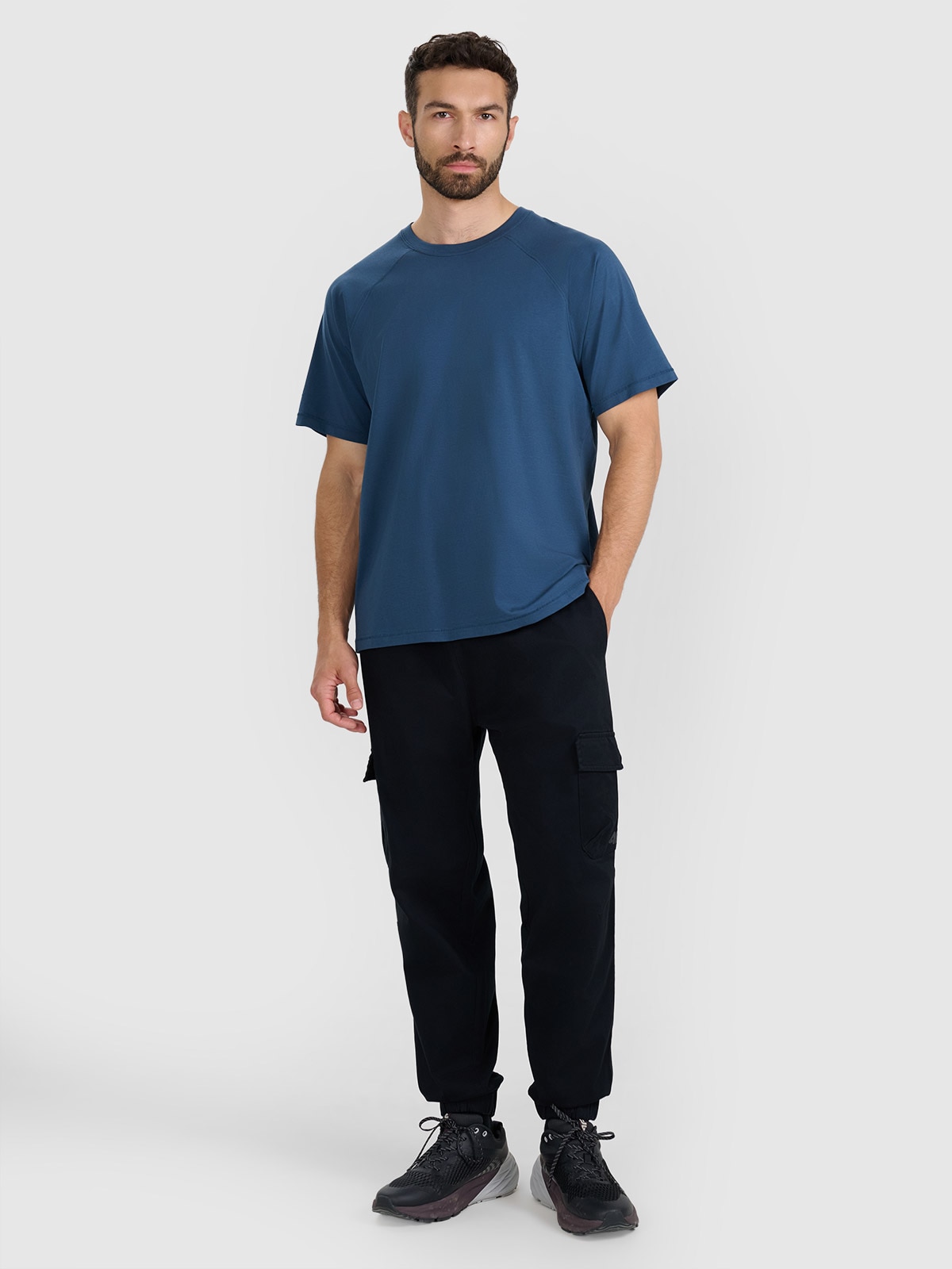 Vyriškos casual cargo kelnės - juodos