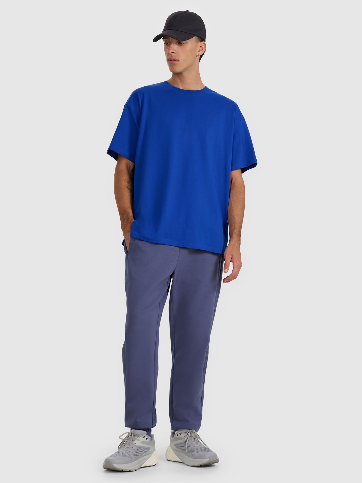 Vyriškos sportinės jogger kelnės - tamsiai mėlynos